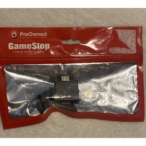 Motion Plus Adapter For Nintendo Wii  Black Adapter Game Stop Pre-owned Sealed